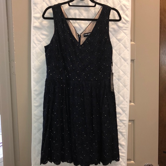 Karl Lagerfeld blue and tan sun dress. - Picture 1 of 2